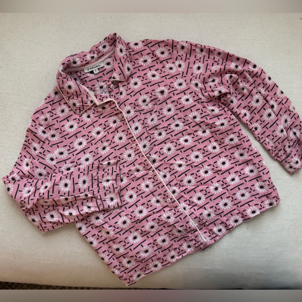 CARAMEL Pink Floral PJ Blouse